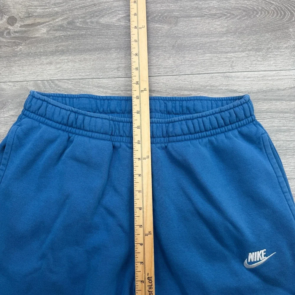 Nike Club Fleece Joggers Mens Medium Blue Tapered Swoosh Sweatpants BV2671-407